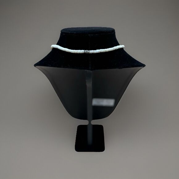 Boho Cowrie Pendant Shell Choker Necklace With Stacked Shell & Wood Beads - Picture 4 of 4